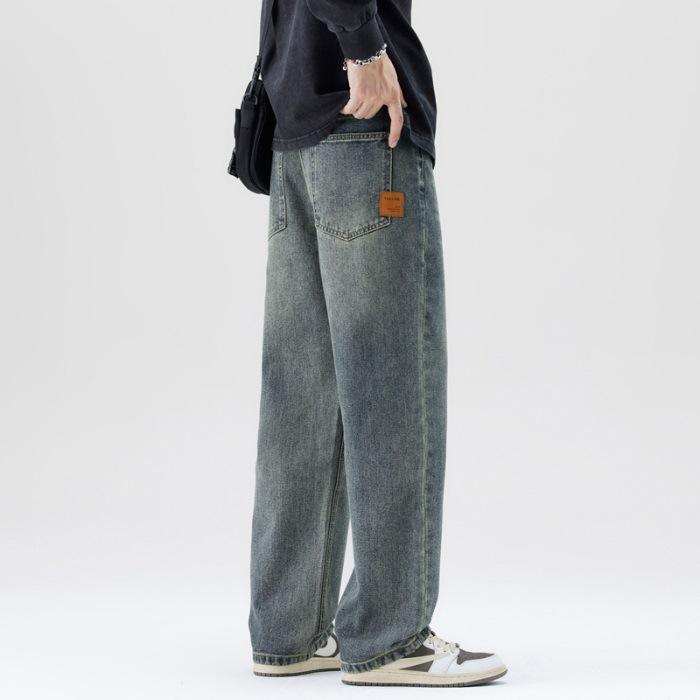 

New Spring Wide-leg Jeans Men s Loose Straight Men s Casual Trousers 28