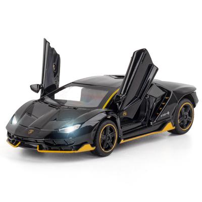 Coches de juguete a escala 1/32 Lambor LP770, coches de fundición a presión, coches de aleación, juguetes de regalo para niños, coche para niños con luz trasera y música