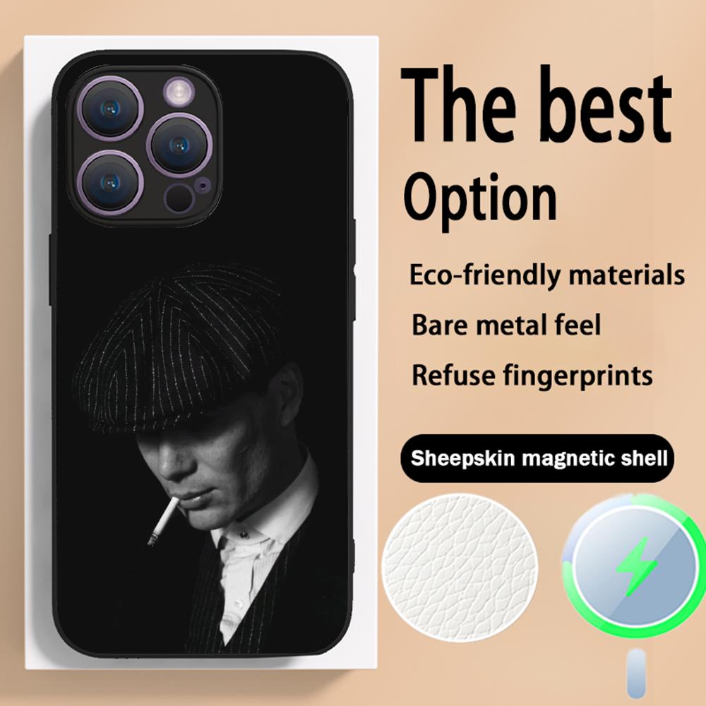 Peaky Blinders Immortal Man poster Phone Case For iPhone 16 15 14 13 12 11 Plus Pro Max High-end Luxury Magsafe Sheepskin