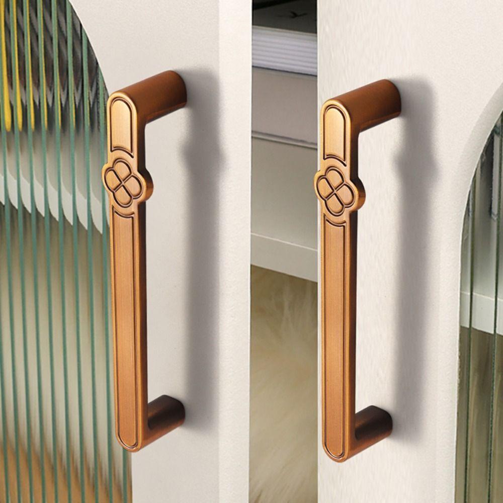 Gold Zinc Zinc Zinc Alloy Drawer Pulls Single Hole Single Hole Handles Chinese Style Cabinet Handles  Drawer