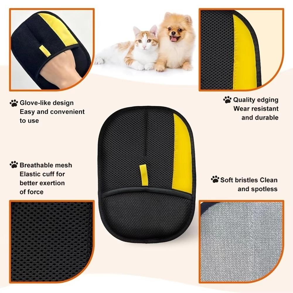 Mesh Cloth Pet Grooming Glove Soft Static Fur Remover Glove Pet Hair Removal Glove  Home Cleaning