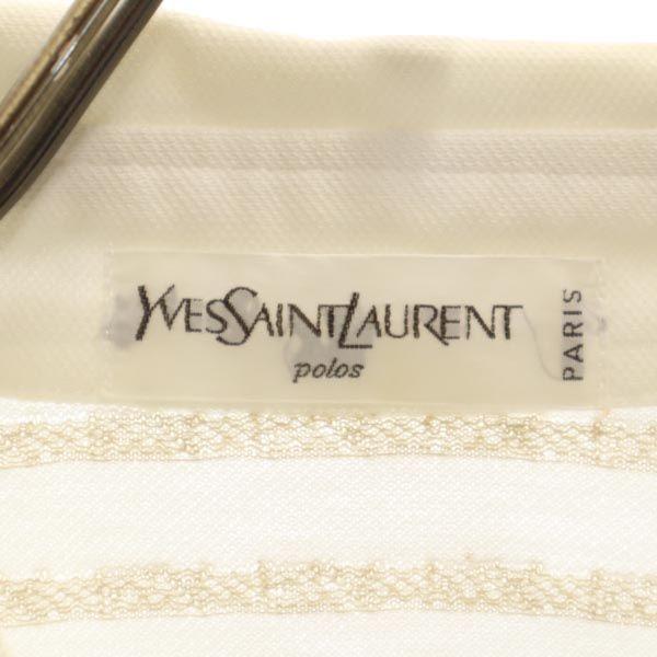 YVES SAINT LAURENT Total pattern logo Short sleeve Polo shirt L Men's Used