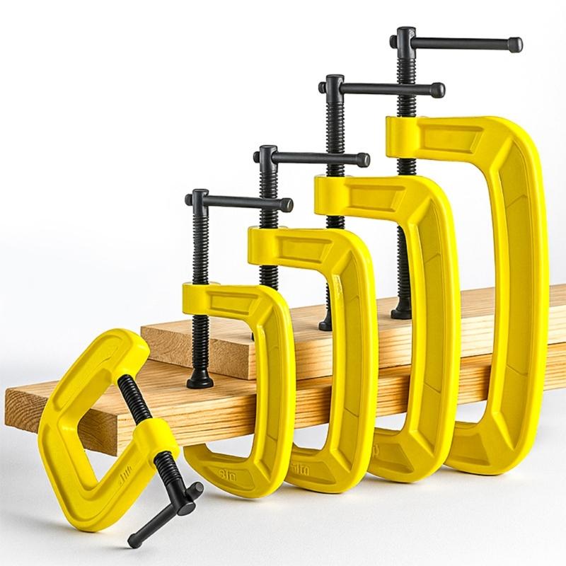 Professional Grade Woodworking G Clamps Offers Strong Clamping Force Ideal for Furniture Making and Model Assembly