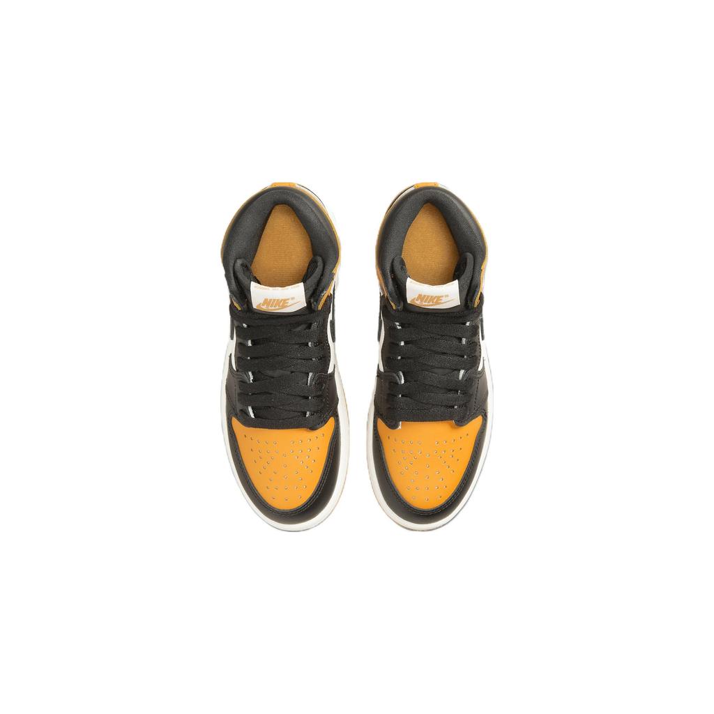 Air Jordan 1 Retro High OG PS Yellow Toe Dětské tenisky Taxi Black Sail AQ2664-711