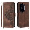 For Honor 300 Pro/300 Ultra Case Flower Pattern PU Leather Wallet Phone Cover with Strap