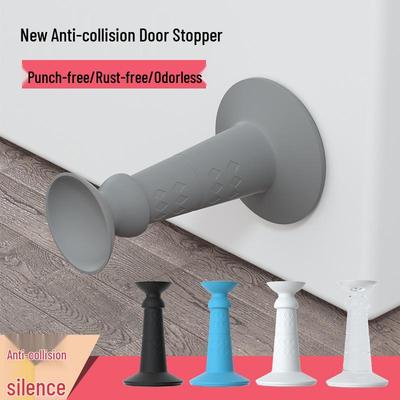 Fermo Porta in Silicone e Cuscinetto Antiurto - Senza Fori, Impermeabile, Protezione Muro per Bagno e Altro