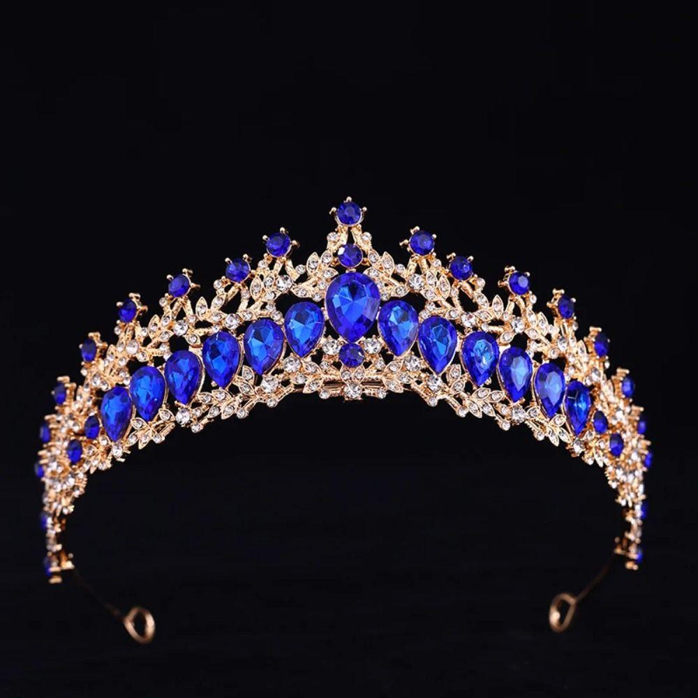 Shiny Zinc Zinc Alloy Princess Crown Elegant Bridal Headwear Girls Party Headbands Dress Accessories