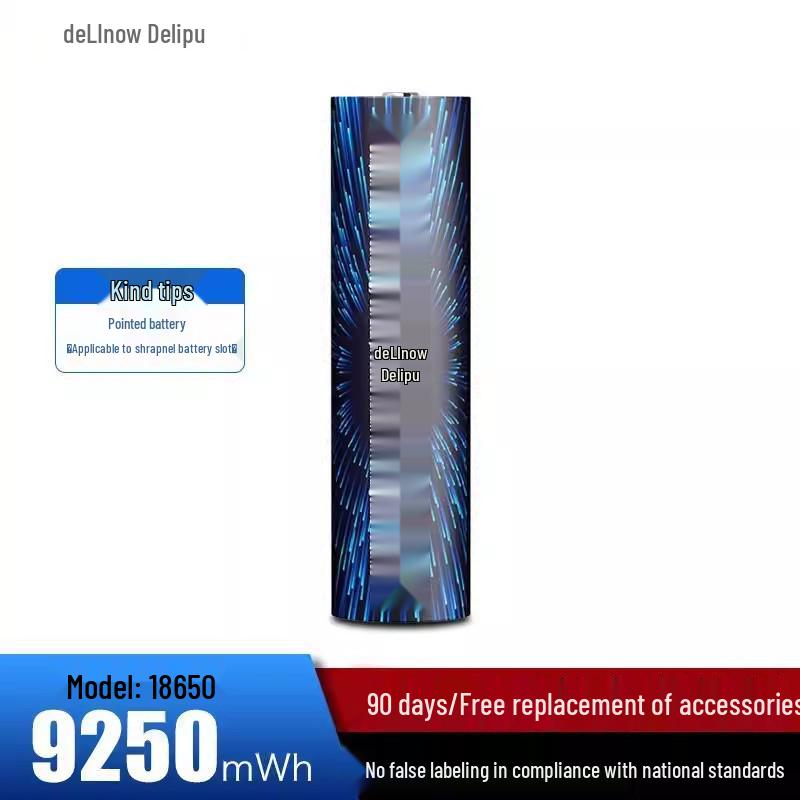 Delipow 18650 3.7V Lithium-Ion Battery 3500mAh for Flashlights and Small Fans