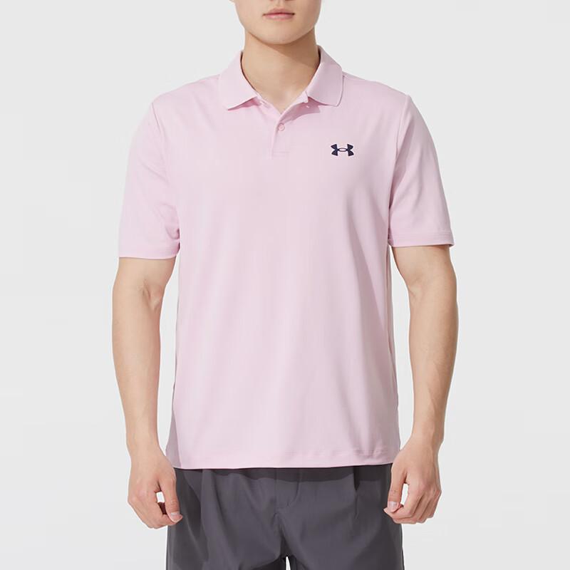 Under Armour Breathable Versatile Comfortable Short Sleeve Polo Shirt Men tops Pink 1377374-647
