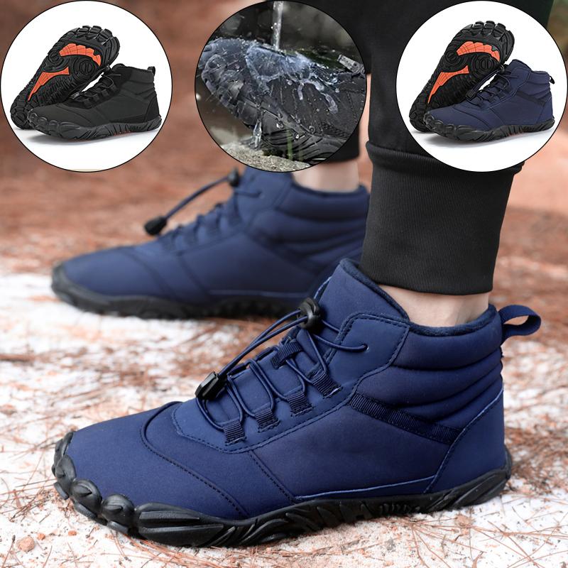 Cizme noi de iarnă pentru bărbați, pentru zăpadă, cu talpă goală, pentru femei, călduroase, cu blană, cizme înalte până la gleznă, antiderapante, pantofi de exterior pentru drumeții, pantofi din bumbac cu uscare rapidă 36-47