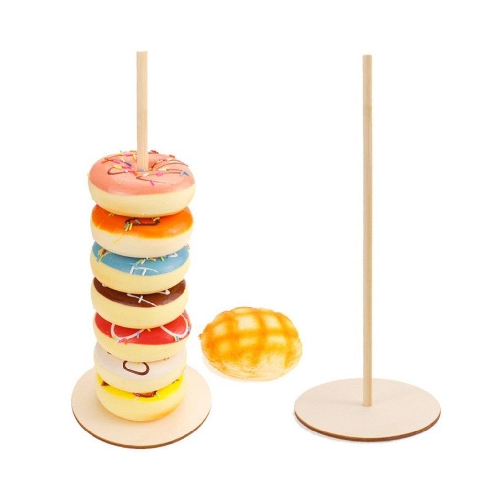 5pcs Wood Donut Holder Decoration Detachable Design Donut Display Stand Wedding Party