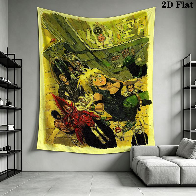 Dorohedoro Wall Tapestry Aesthetic Wall Hanging Printed Fabric Blanket Decorative Tapestries for Bedroom Living Room Home Decor
