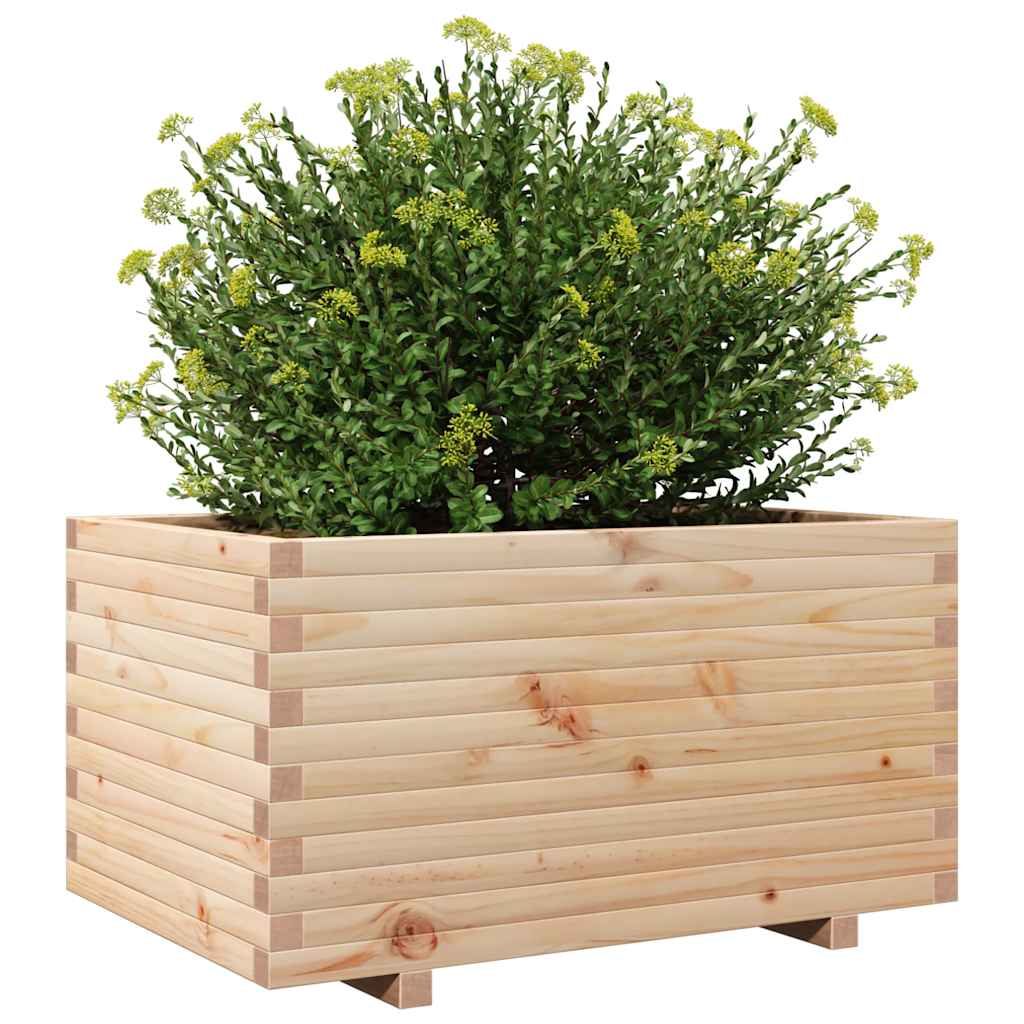 Vidaxl Donica Ogrodowa, 90X60X49,5 Cm, Lite Drewno Sosnowe