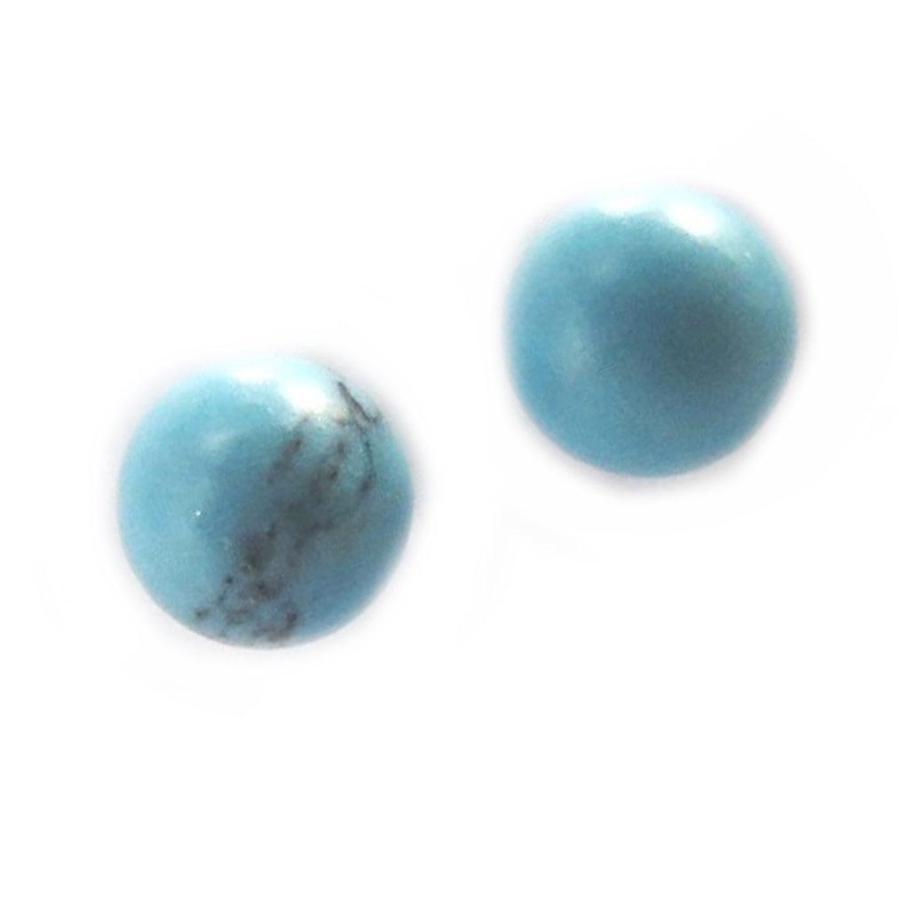 Les Trésors De Lily [M6688] - Türkis vergoldete Ohrringe „Mineralia“ - 6 mm