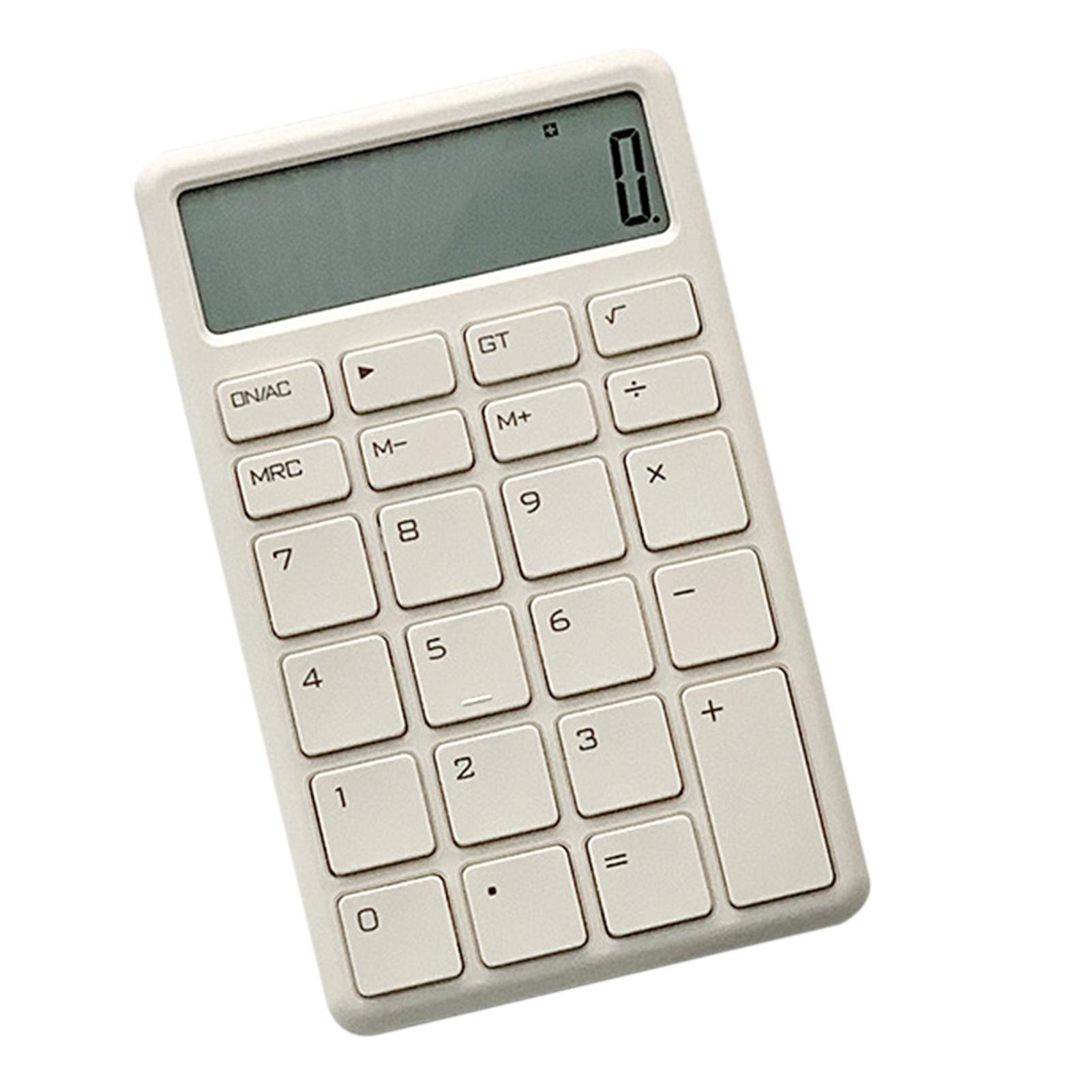 

Мини-калькулятор с тихим ЖК-дисплеем, предотвращающим скольжение, портативный небольшой калькулятор для офиса, магазина, дома белый