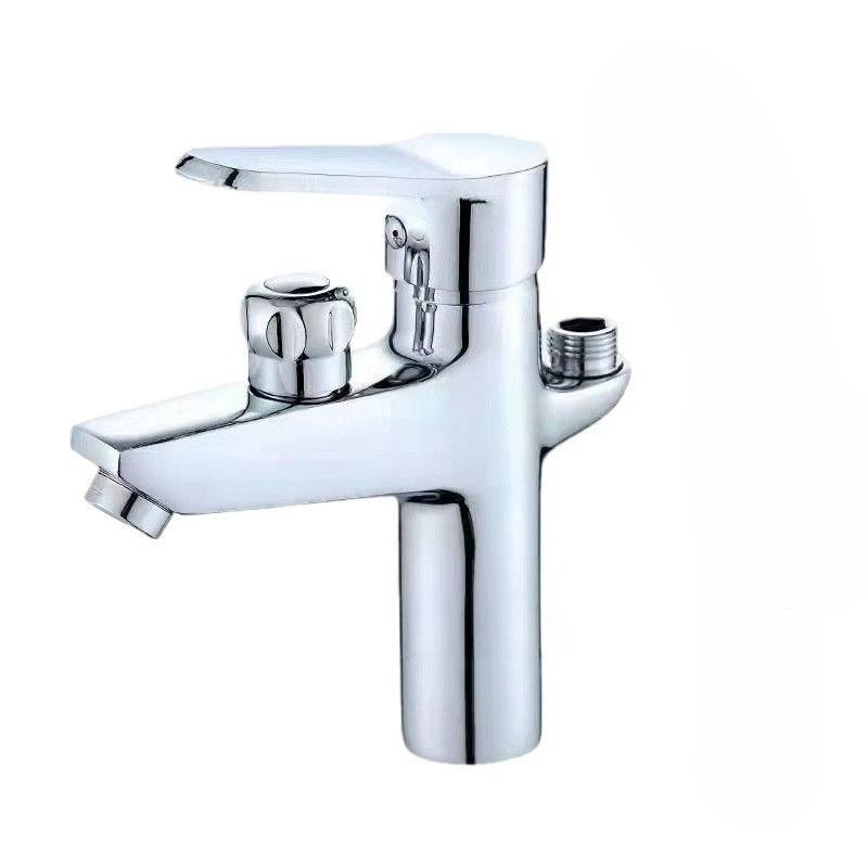 

Toilet Countertop WashBasin Tap Bathroom Basin Faucets Deck Mounted Multifunctional Hot and Cold Water Tap Bathroom Mixer Valve серебряный