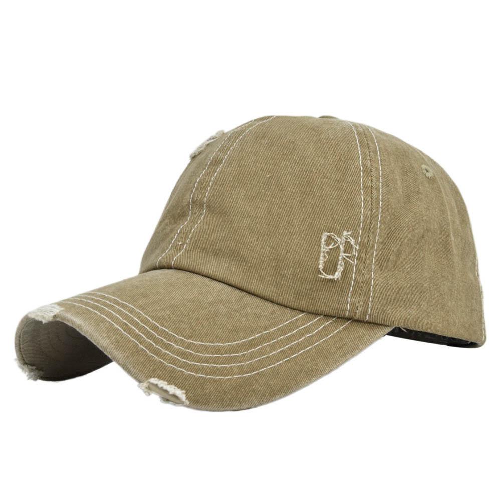 Baseball Retro Cap Denim Distressed Washed Old Solid Color Duckbill Hat Hat Sun