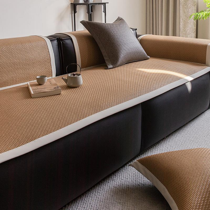 Summer Pe Rattan Sofa Cushion Non-Slip Premium Seat Cushion  New Summer Cool Sofa Cover Cover Cloth Towel