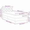 LED Box Spring Bed with Headboard Dark Gray 90 x 200 cm Fabric