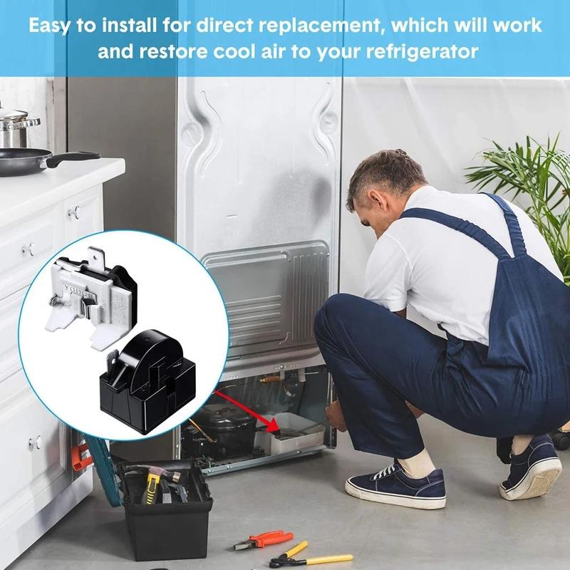 Qp1/2 1/3 1/4 1/5 1/6Hp Starter Relay 1 Pin Refrigerator Starter Relay Refrigerator Overload Protector For Refrigeration
