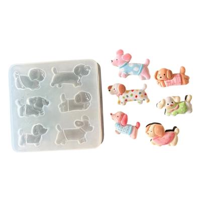 Silicone Keychain Molds Resin Jewelry Moulds Dog Shape Earring Molds Epoxy Resin Accessories for Making Accessories