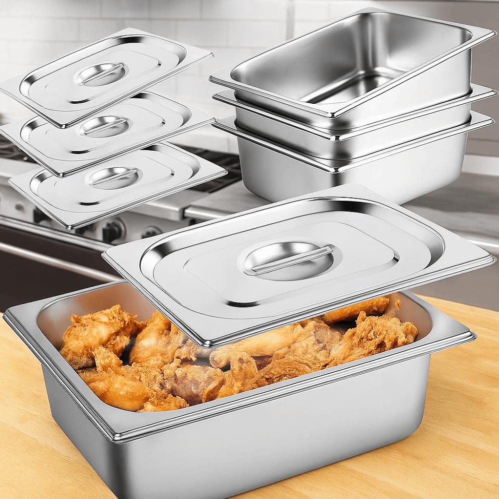 Rust-proof Canteen Food Basin Rectangular Food Preparation Box Durable Food Storage Box  Hotel