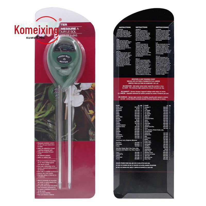 Tester de sol 3-în-1: pH-metru, lumină și umiditate