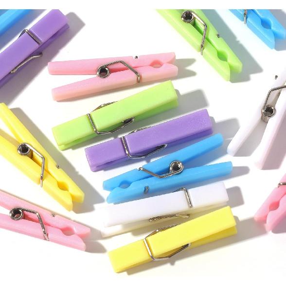 60PCS Clear Clothes P for Baby Shower Games Boy Girl, Transparent Acrylic Clothes Pin Bulk, 1.4'' Mini Clothesp for Photos, DIY Crafts, Baby Shower