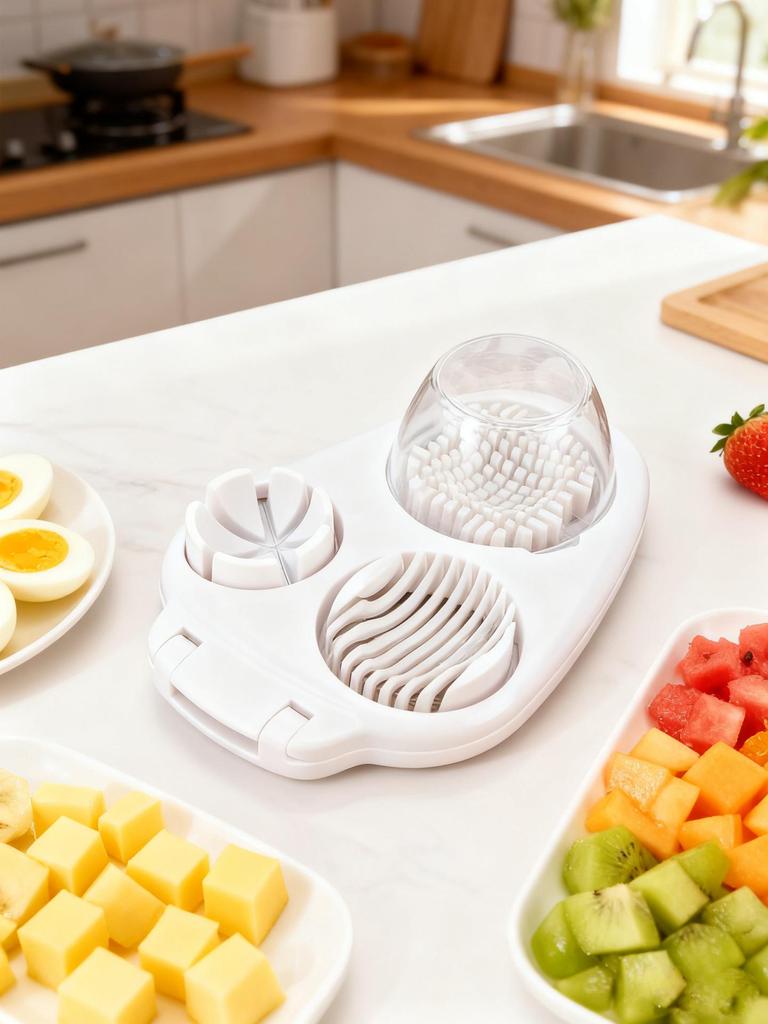 Affettatrice Multifunzionale 3-in-1 per Uova, Formaggio e Frutta