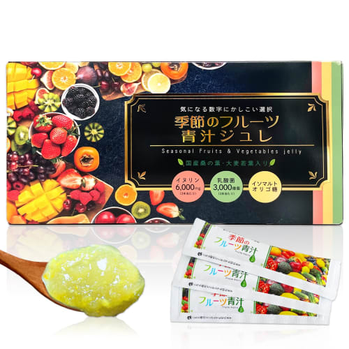 

Seasonal Fruit Green Juice Jelly, 15g x 30 packets, Citrus Flavor, Green Juice Jelly, Inulin 2000mg, 30 Types of Lactic Acid Bacteria, Fermented Plant