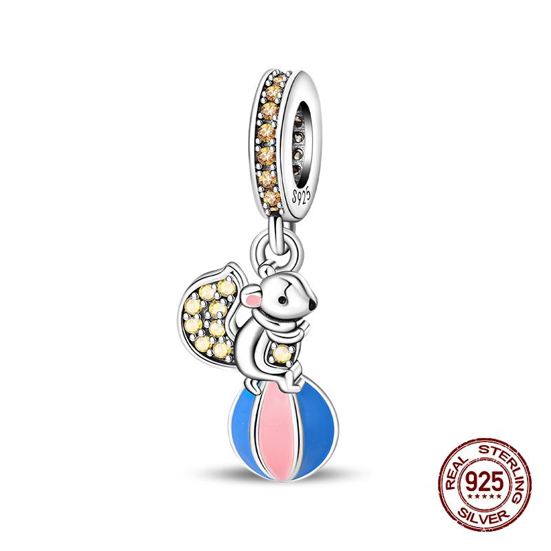 Amusement Park Series Copper Carousel Ferris Wheel Circus Charms Beads Fit 3Mm Original Bracelets Fine Diy Jewelry