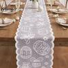 Easter Bunny Table Decoration Lace Runners, 72 Inch Spring Eggs Runner, Family Dining Runner Decorations for Home Room, Party and Supplies Soft Fabric