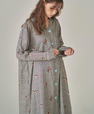 Ilusida Tencel Modal Classic Bambi Pattern Long Sleeve Dress Women'S Pajamas