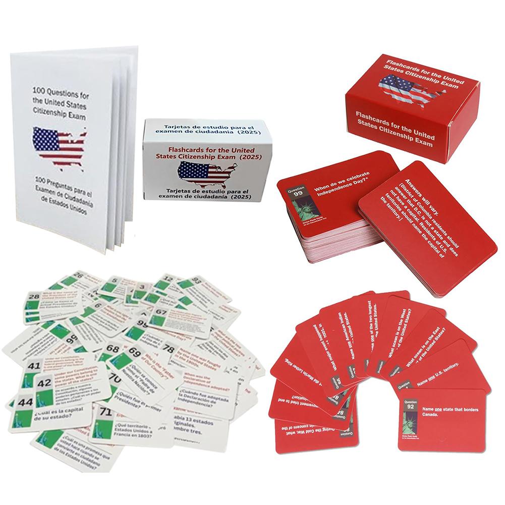100 USCIS Questions and Answers Flashcards Naturalization Test Study American Civics for The US Citizenship Naturalization Test