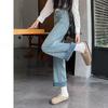 Women's High-Waisted Retro Straight-Leg Jeans - Spring & Autumn 2024 Collection