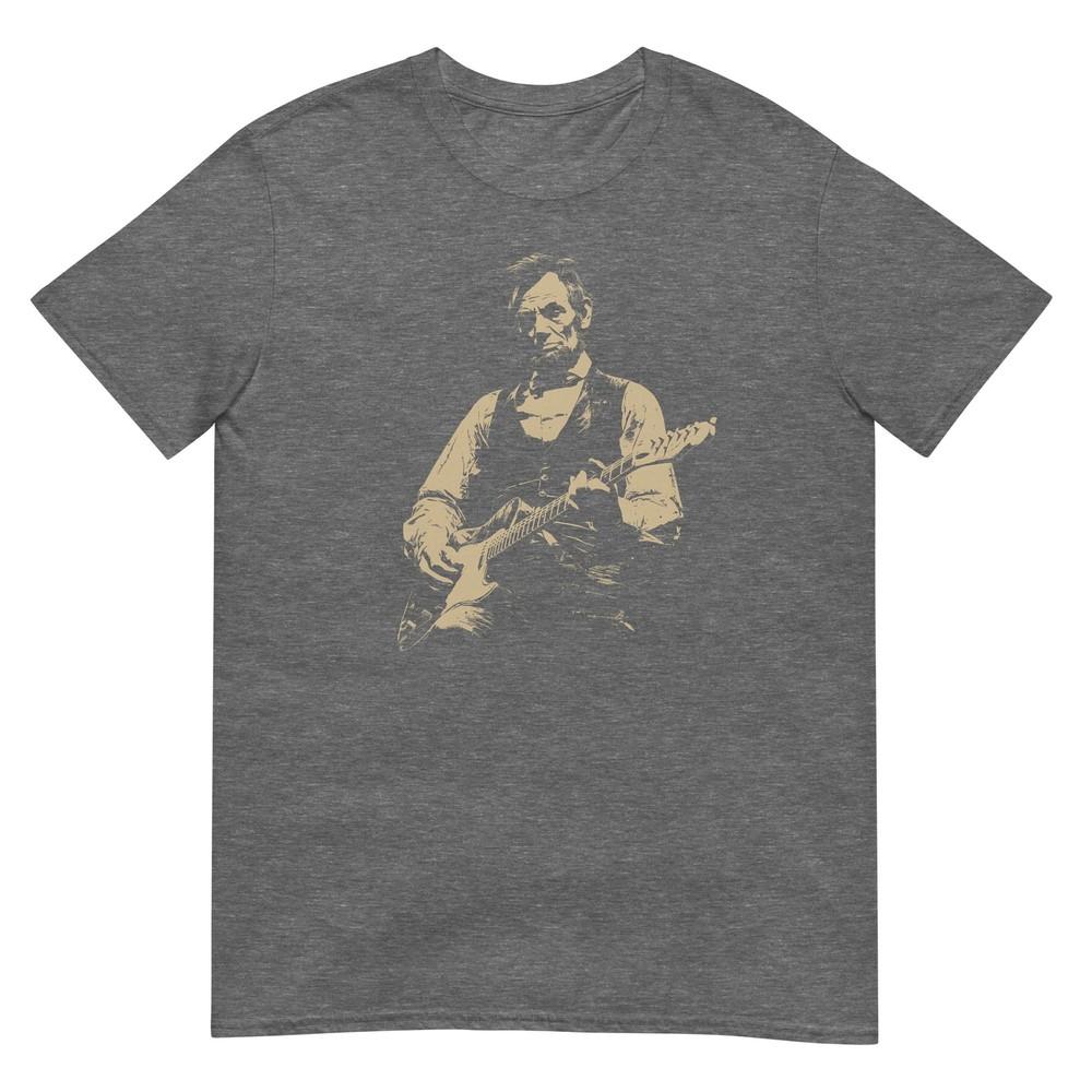 Abraham Lincoln Abe Lincoln Playing Guitar Retro Vintage Tshirt