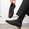 New Spring Casual Nubuck Leather Suede Loafer Shoes Mens Soft Trends Nightclub Shoes Business Dating Loafers Formal Party Shoes
