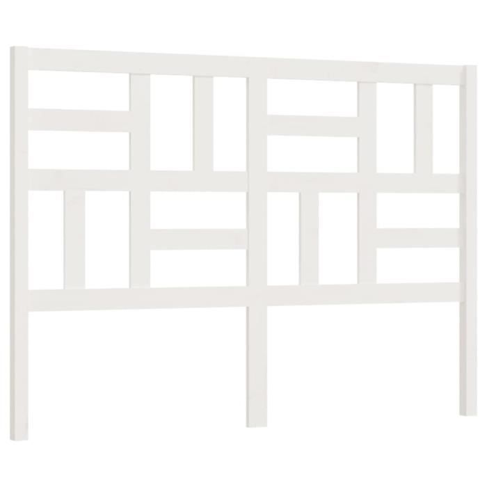 VidaXL Headboard White 126x4x104 Cm Solid Pine Wood 818181