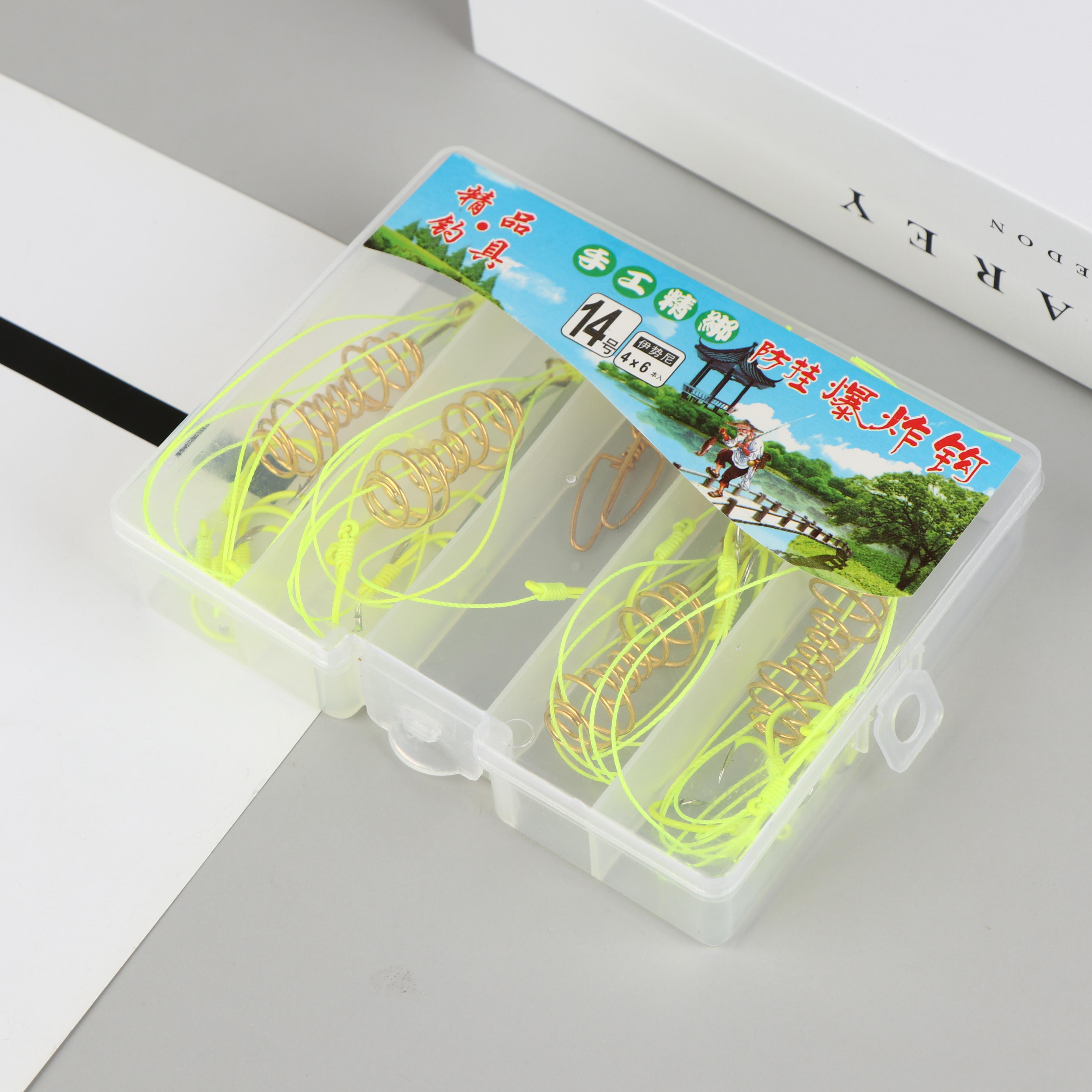 

4 шт. Isni Взрывной крючок Поясной барабан Пружинный крючок для наживки Противозакручивающиеся аксессуары для групповой рыбалки на серебряного карпа и толстолобика