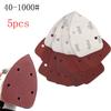5 Stück 140*98mm Schleifpapier Dreieck Klett Schleifscheibe Körnung 40-1000 Für Kunststoff Stein Glas Schleifen Polieren