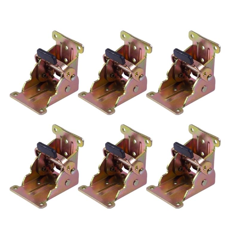 Strong Foldable Table Hinge with Safety Lock Mechanism Rusts Proof Designs Hinges for Indoor Outdoor Furniture Assembly