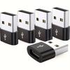 5pcs Portable OTG Data Adapter Mini USB Receiver Adapter USB Type C Adapter  Mobile Phone