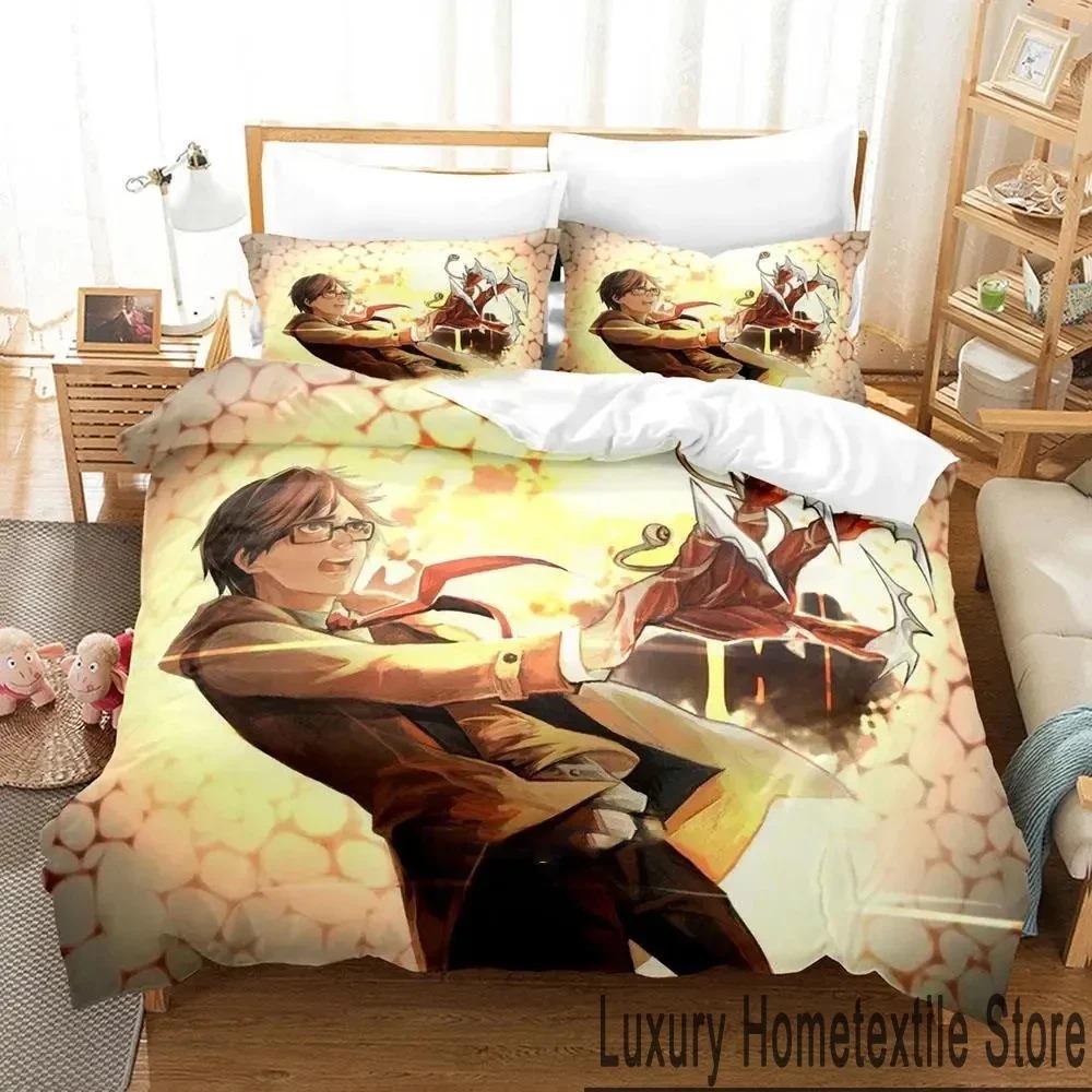 Stylish Breathable King Queen 3D Print Anime Parasyte Bed Size Boys Adult Quilt Comforter