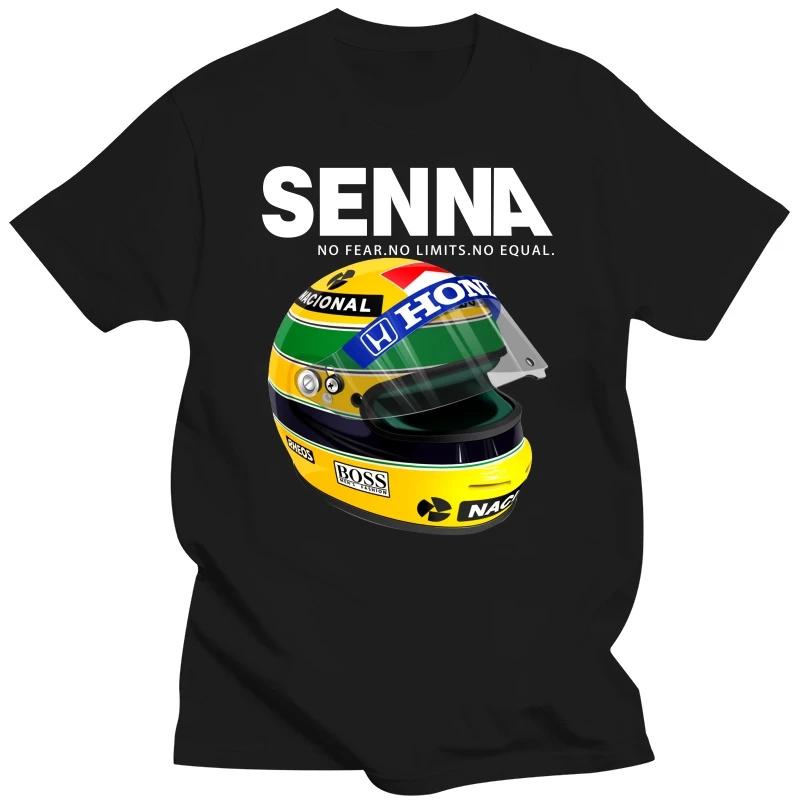 Męski letni t-shirt Ayrton Senna Kask T-shirty Odzież 1 Samochód Wyścigowy Męski Okrągły Dekolt Krótki Rękaw T-shirt Popularny Męski Duży Rozmiar