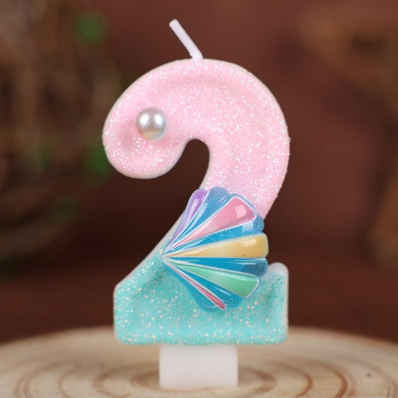Birthday Candle Digital One-year-old Cake Atmosphere Decoration Scene Diy Handmade Digital Candle 0-9