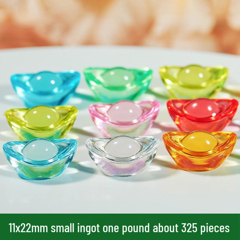 Colorful Acrylic Crystal Gem Cartoon Crown Ring Fun Toy 250g/bag