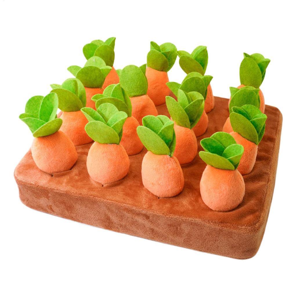 Dog Enrichment Toys Safe Long Lasting Carrot Shape Feeders Treat Dispensing Dog Toy For Puppy Pet Indoor Outdoor Home Snack Play