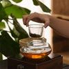 Japanese Style High Borosilicate Glass Teapot Bamboo Handle Teaware Kung Fu Tea Pot Tea Set Household Heat Resistant Tea Maker