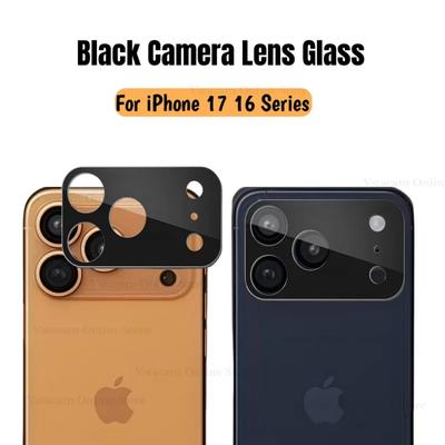 Ultraklare HD Schwarze Kameraschutzfolie Hülle Zubehör für IPhone 17 Pro Max Air Linse Gehärtetes Glas Film Kratzfest Stoßfest Abdeckung Kappe