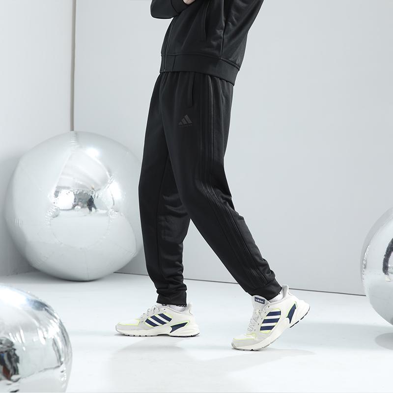 Adidas Vintage Three Stripes Mid-Rise Tapered Strick-Jogginghose Unisex-Jogginghose Schwarz TR30P1T-BB